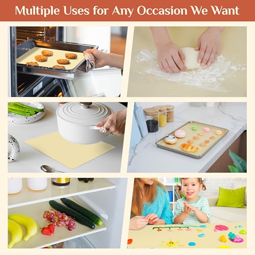 Silicone Baking Mat Roll (Beige / 72"L x 24"W)