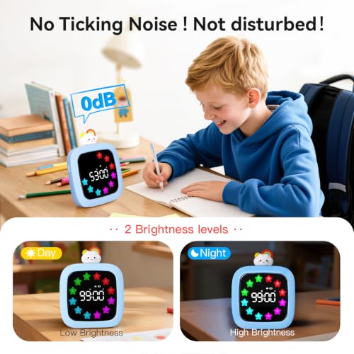 Digital Visual Timer for Kids (Rainbow Doll-blue)