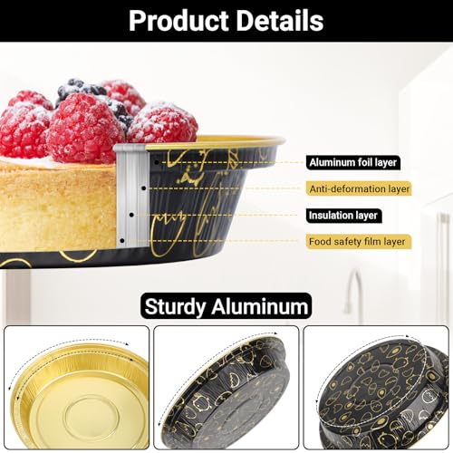 Disposable Ramekins (Black/Gold)