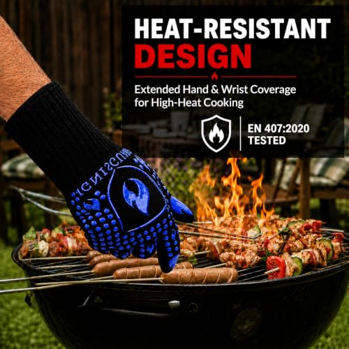 BBQ & Grill Gloves (Blue / Large)
