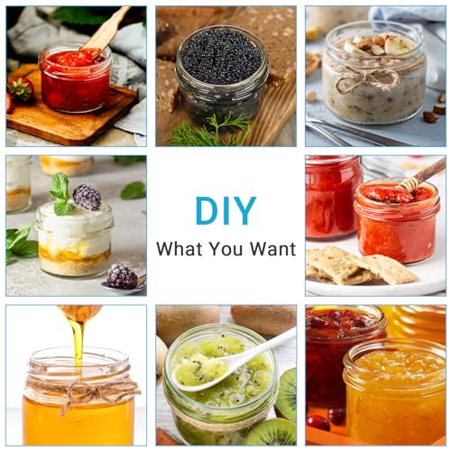 8 Pack 4 oz Small Glass Mason Jars
