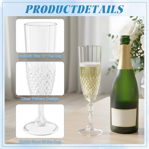 48 Pack Plastic Champagne Flutes (48 Count)