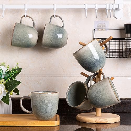 12oz Coffee Mugs (Set of 6 / Reactive Glaze)