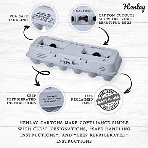 Egg Cartons Adorable Printed Design for Farm Fresh Eggs (Blank Stamping / 90)