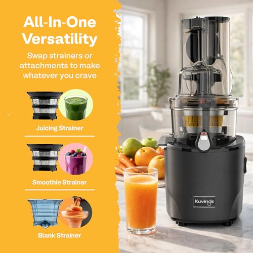 Whole Slow Juicer REVO830 Cold Press Masticating Juicer Machine (Matte Black)