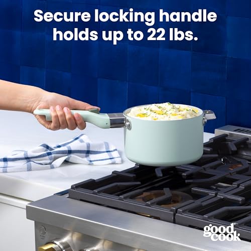 Ceramic Sauce Pan with Removable Handle & Lid