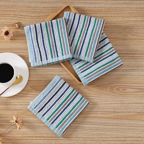 Kitchen Rags Dish Cloths for Washing Wiping Cleaning Towels (Multi-2 / 12x12 inch)