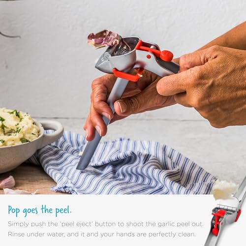 Garject Garlic Press with Peel Ejector & Scraper