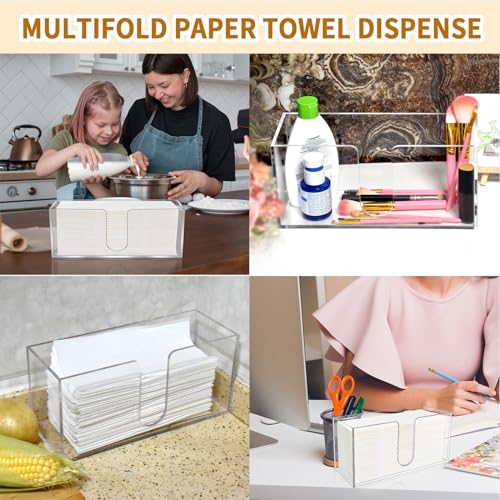 4 Pack Acrylic Paper Towel Holder (4 Count)