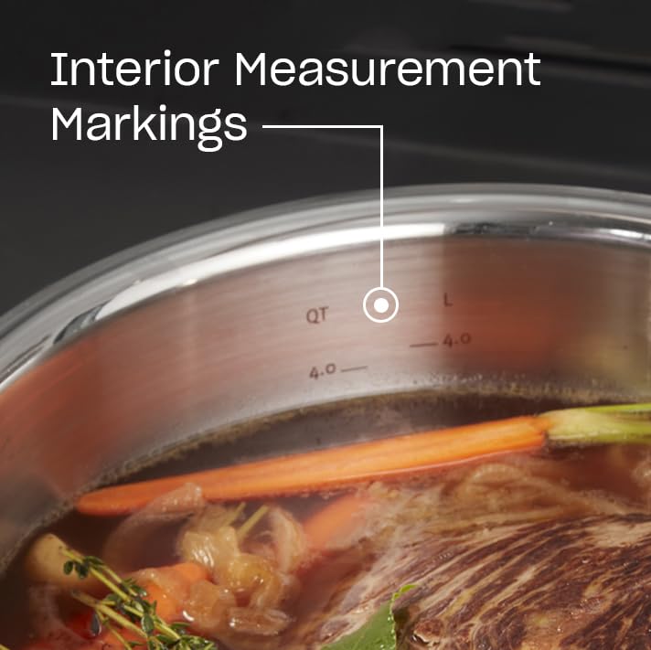 M5 Pro-Ply 5-ply Stainless Steel Stockpot, 6 Quart, with Metal Lid