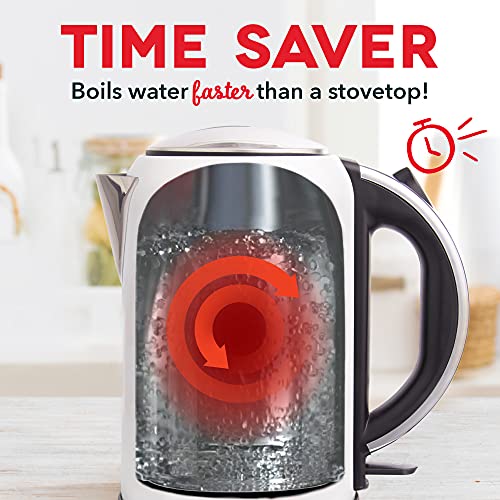 Rapid Kettle 1.7L Electric Kettle for Boiling Water (Matte White)