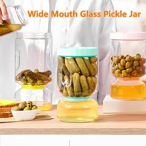 Pickle Jar with Strainer Flip (3-Pink / 64.2oz 1pc)