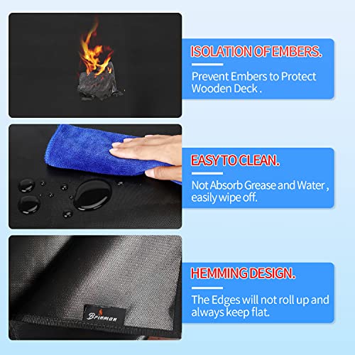 40" Fire Pit Mat for Solo Stove Bonfire (Round 39.5 inch fireproof fire pit mat)