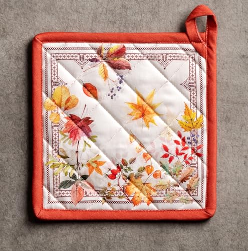 Pot Holders 100% Cotton Potholders (056 - Amarante / 8" x 8" (Pot Holder Pack of 2))