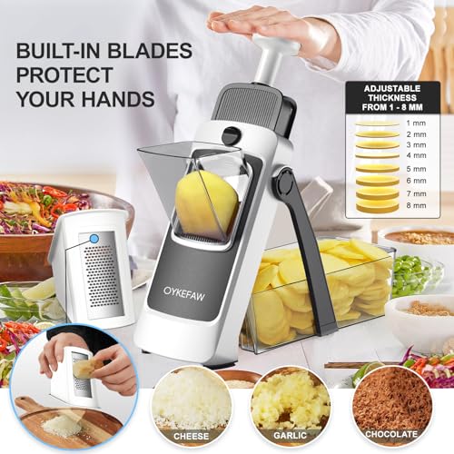 4th Gen Safe Mandoline Slicer For Kitchen (Deep Gray)
