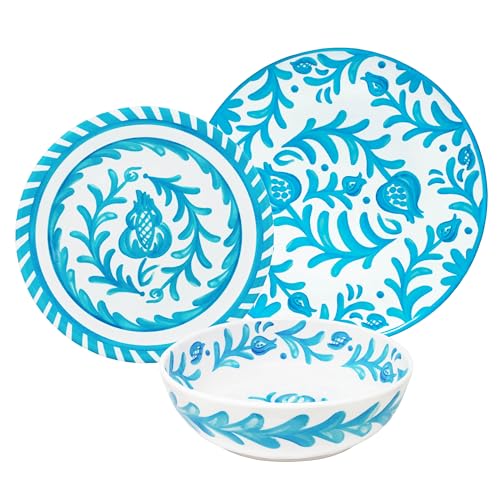 Luxury Melamine 18 Piece Dinnerwear Set (Sicily Teal)