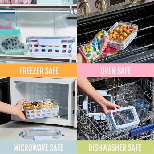 Duraglass 3.4 Cup Glass Meal Prep Containers (Meadow / 3.4 Cup)
