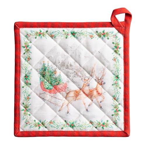 Pot Holders 100% Cotton Potholders (114 - Christmas Tradition / 8" x 8" (Pot Holder Pack of 1))