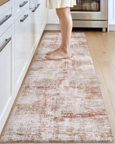 Kitchen Floor Mats Cushioned Anti Fatigue Runner Rug 23x59 Red (Red / 59"L x 23"W x 0.4"Th)