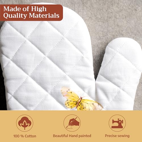 Maison d'Hermine Oven Gloves 100% Cotton Oven Mitt (035 - Printemps / 7.5" x 13" (Oven Mitt))
