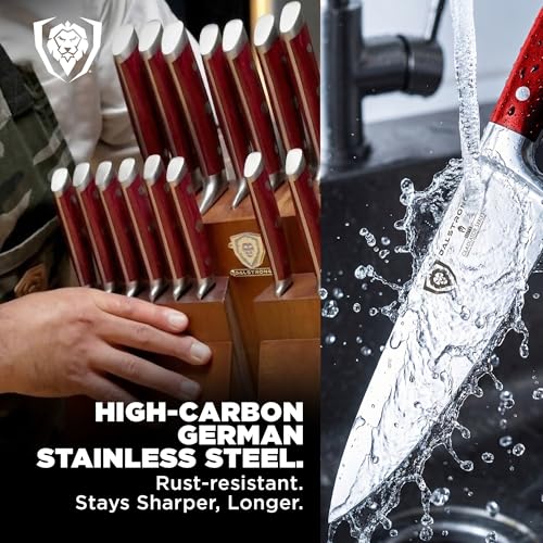 18 Pc Colossal Knife Block Set (18-Pc / Red)