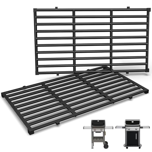 17.5 Inch Porcelain Grill Grates for Weber Spirit 200 Series Grills (17.5" x 10.2" – 2 Pack)
