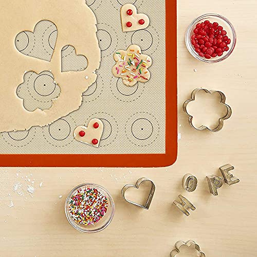 Macaron Silicone Baking Mats for Half Sheet Pan (Bright Orange / 16.5"L x 11.6"W)
