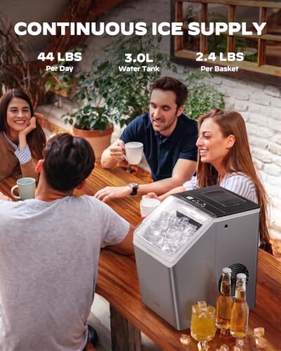 Ice Maker Countertop 44lbs (Stainless Steel-PRO / 44lbs)