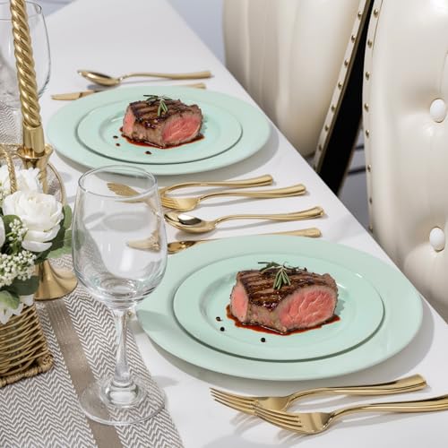 60PCS Sage Green Plates (60 Count)