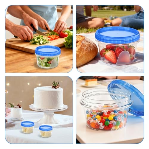 6 Pack Freezer Containers with Screw On Lids (12oz-6pack)