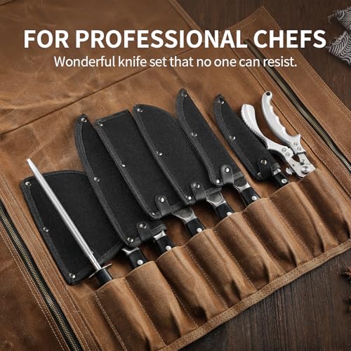 Chef Knife Set with Bag (6 Count)