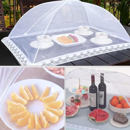 2Pcs 40x24 Extra Large Mesh Food Cover Tent for Outside (40"x24")
