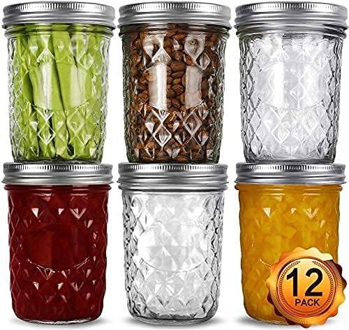 12 Packs 16oz Wide Mouth Mason Jars (12 packs)