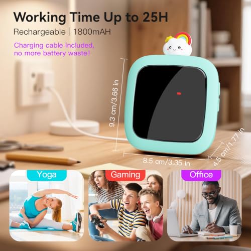 Digital Visual Timer for Kids (Rainbow Doll-cyan)