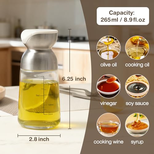 Oil Dispenser for Kitchen 9 Ounce Salad Dressing Container (clear 9 oz)