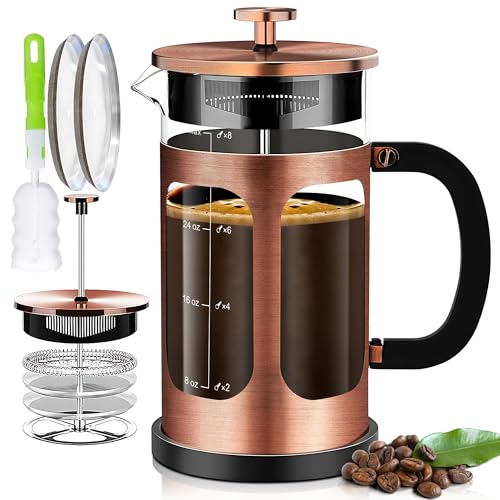 French Press Coffee Maker (Copper / 34 oz)