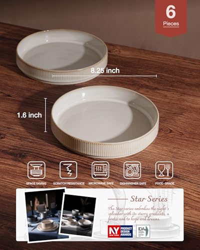 Star 8.25" Pasta Bowls Set of 6 (6 Count)