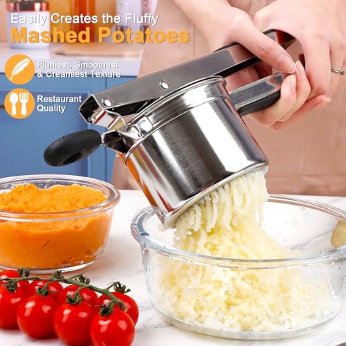 Potato Ricer Heavy Duty Stainless Steel Potato Masher and Ricer for Mashed Potatoes Tool