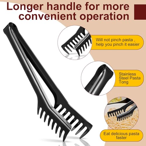 Stainless Steel Spaghetti Spoon and Pasta Tongs Set (2 Count)