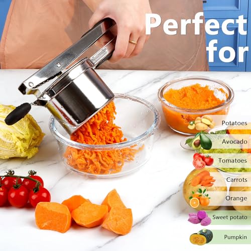 Potato Ricer Heavy Duty Stainless Steel Potato Masher and Ricer for Mashed Potatoes Tool