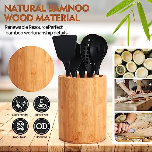 Bamboo Utensil Holder
