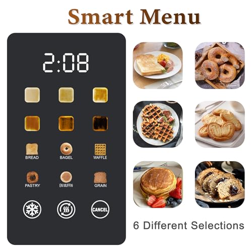2 Slice Toaster Stainless Steel with LED Display