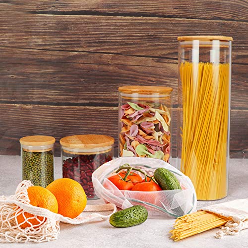 15 Pack 8 oz Glass Jars With Bamboo Lids for Kitchen (8 fl oz (15 pcs))