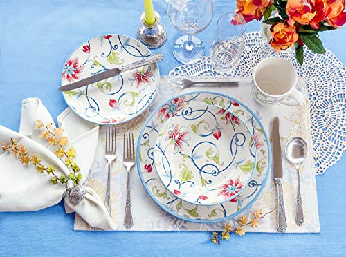 24 Piece Porcelain Dinnerware Set for 6 (24 / Botanical)