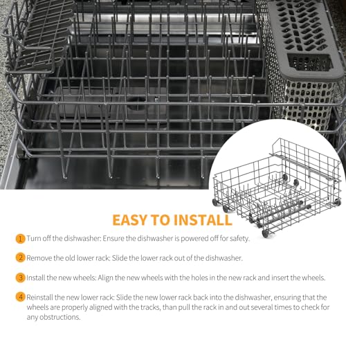 W10139223 Dishwasher Lower Rack Replacement for Whirlpool Maytag Jenn