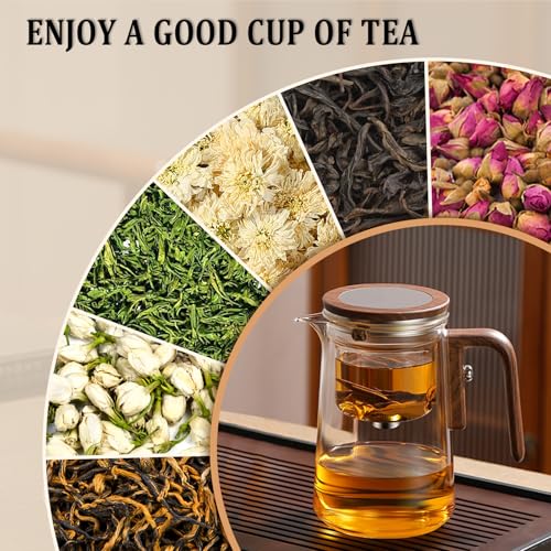 800ml Witchcraft Glass Teapot with Magnetic Water Separation Design (Brown / 0.8 Quarts)