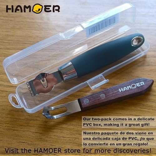 Lemon Zester & Channel Knife 2Tools for Cocktails with a storage box
