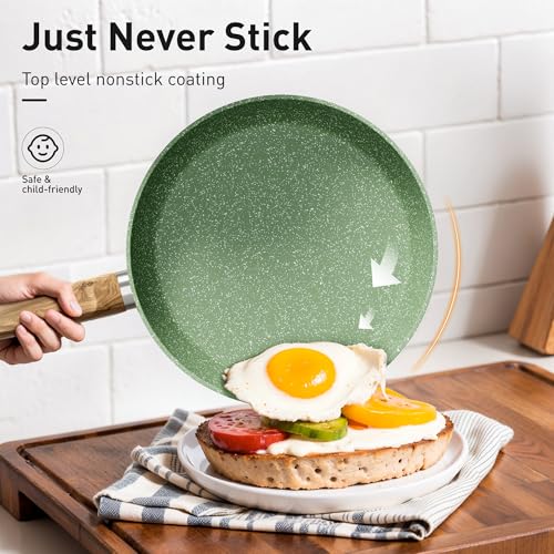 17 Piece Pots and Pans Set (Green / 17 PCS Cookware Set)