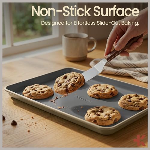Bakken 8 Piece Ceramic Coated Bakeware Sets (Cream)