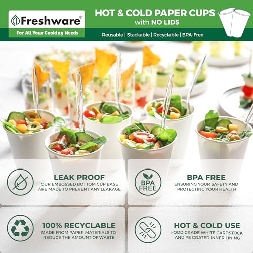 Coffee Cups 20 oz [100 Pack] Disposable Paper Cups for Hot or Iced Coffee Cup (20 oz)